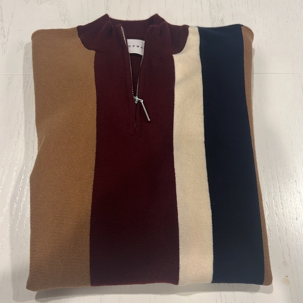 Topman 1/4 zip size M